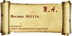 Mocanu Attila névjegykártya